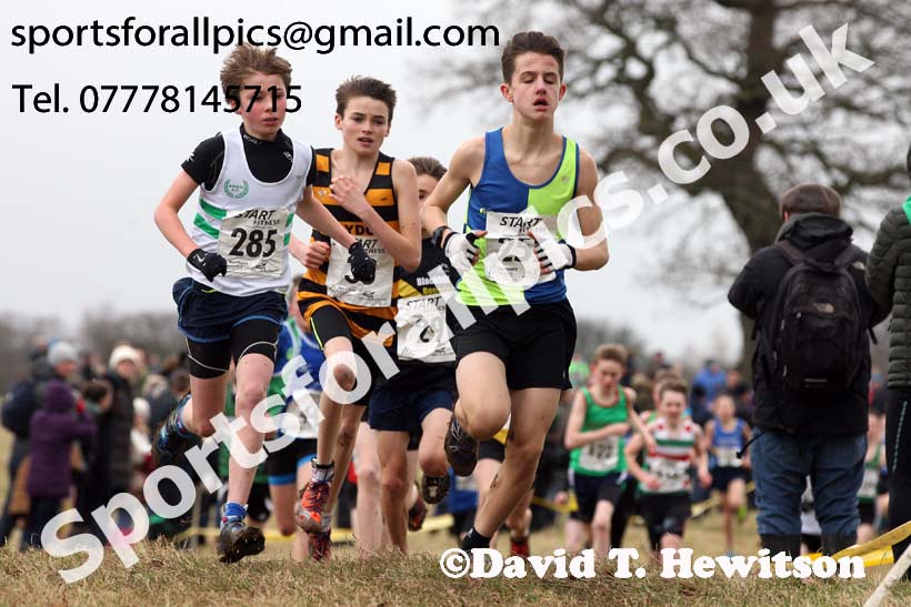 Boys under-13s, 2018 Northern Cross Country Champs., Harewood House, Leeds. Photo: David T. Hewitson/Sports for All Pics